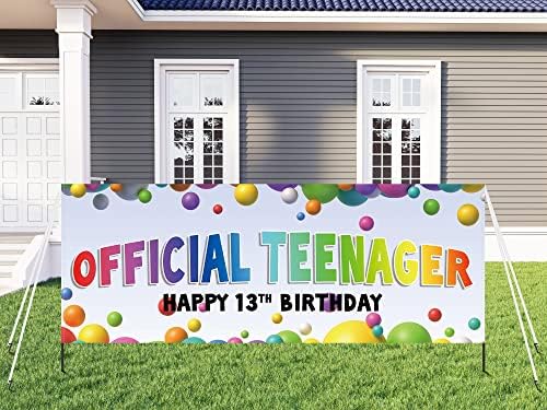 Uključeni su ulozi - sretan 13. rođendan Baner, službeni baner tinejdžera, šareni 13. rođendan ukrasi za