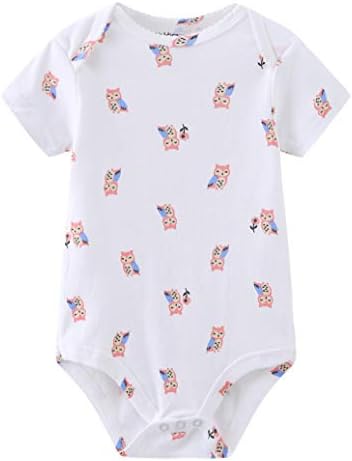 Kiddiezoom Newborn Baby Unisex pamuk bodysuits 0-12 mjeseci Dječji poklon 5-spakiranje bebe odjeće