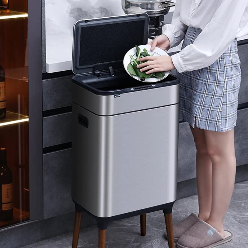Zhuhw Smart Sensor SMSAT može nehrđajući čelik pravokutnik kanti za smeće za smeće velike noge, kuhinjski