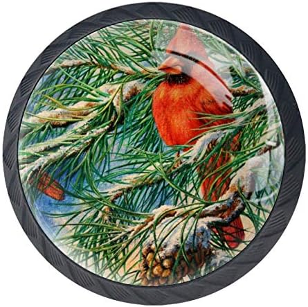 Idealiy Cardinal Red Birds Pine konusi ladica vuče ručke ormar toaletni sto komoda komoda ručka za povlačenje