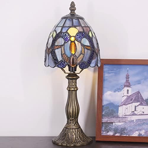 Oblikovane lampice Thiffany Oblačno staklena stolna lampa, 14 visoka luksuzna mini akcentna lampa, pamćenje