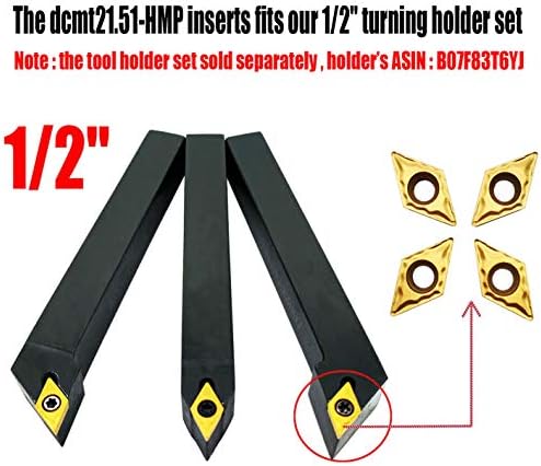 10pcs DCMT21.51 Indeksibilna oštrica umetka za okretanje Soild Carbide za držač alata za strug, Dcmt070204