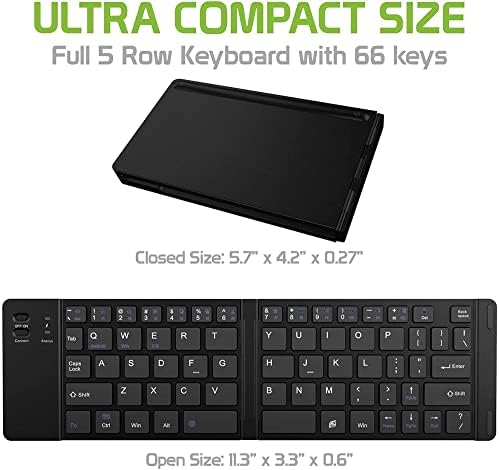 Radovi Cellet Ultra tanka sklopiva Bežična Bluetooth tastatura kompatibilna sa Samsung SM-T830 sa držačem