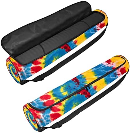 RATGDN Yoga Mat torba, Tie Dye Vježba Yoga Mat Carrier full-Zip Yoga Mat torba za nošenje sa podesivim remenom