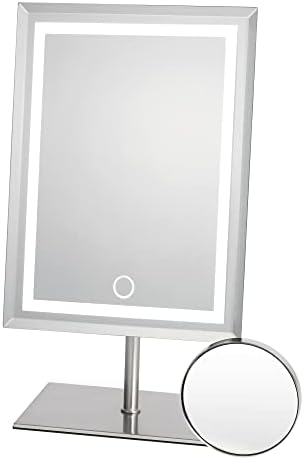 Waneway Full Metal toaletno ogledalo, Osvijetljeno ogledalo za šminkanje sa 80 LED svjetala i Spot ogledalom