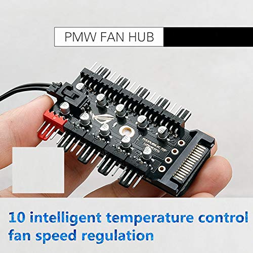 skineat Chassis Fan Hub CPU hlađenje / 10 Port 12 V SATA na Fan-Header sa 4 Pin PWM kontrolerom | namensko