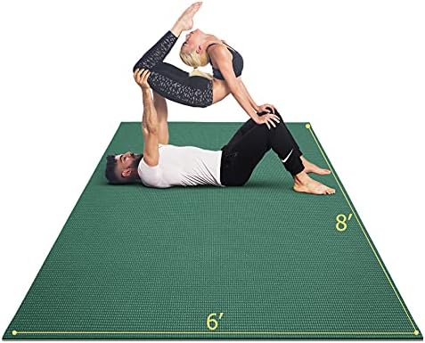 GXMMAT Extra Veliki joga mat 6'x8'x7mm, guste vježbe za kućnu podove za teretanu, neklizajući brza elastična