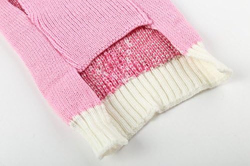 Argyle pleteni džemper za pse za male pse mačke make male veličine ružičaste