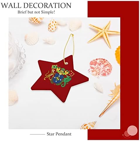 Grb Brazila keramički suvenir zvijezda Božićni ukrasi božićno drvo viseći ukras uzorci Božićni ukrasi