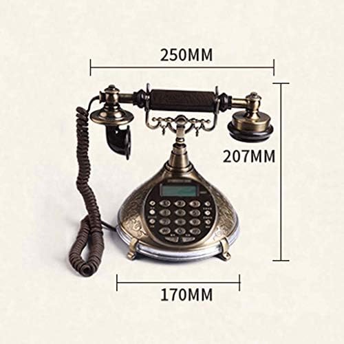 KLHHG Telefon - Retro Vintage Antique Style Gumb za rotacijski biranje PESTE PLUČAK KONTEN Telefon Početna