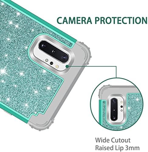 Lontect za Galaxy Note 10 Plus 5g Case Glitter Bling 3 u 1 Heavy Duty Hybrid čvrst visoki udarni udarni