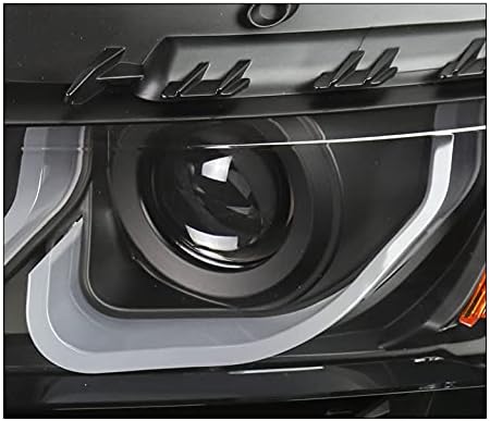 ZMAUTOPARTS LED cijev projektor farovi farovi Crni w / 6 bijeli DRL kompatibilan sa Chevy Impala 2014-2019