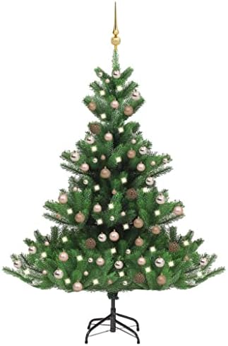 Vidaxl Nordmann Jela umjetna božićna drva LED i kugla set Početna Zatvoreni vanjski odmor za odmor Božićni