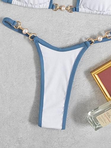 GORGLITTER ženske tange visokog kroja kupaćeg kostima Micro bikini Set lančića za kupanje