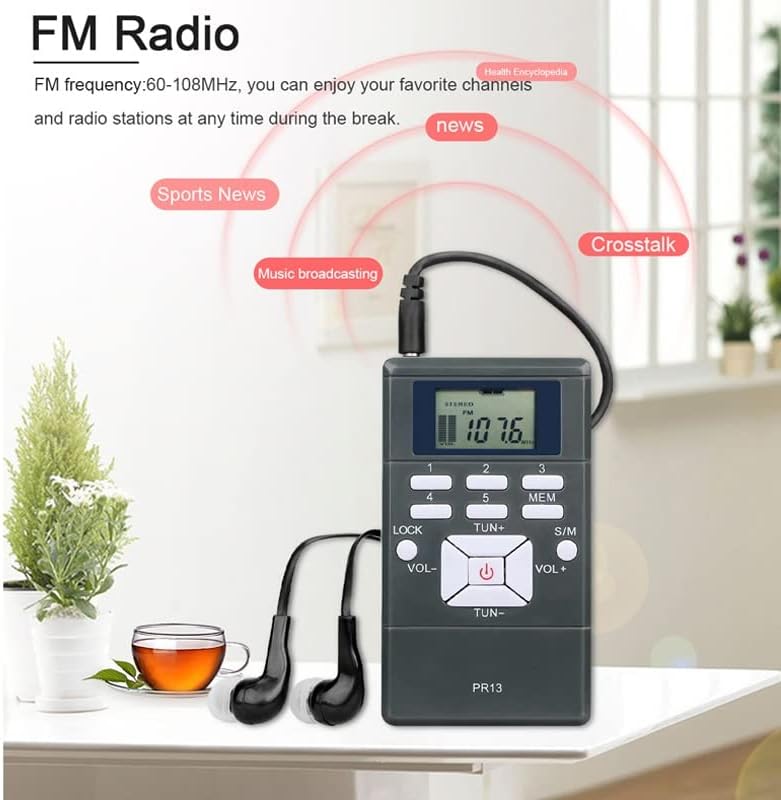 LMMDDP radio prijemnik FM Stereo prijenosni Radio DSP Mini digitalni prijemnik sata za vođenje obilaska