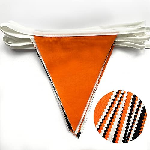 32ft narandžasti crno-bijeli ukrasi za diplomske zabave 2023 Halloween zastavica Banner tkanina trokut zastava