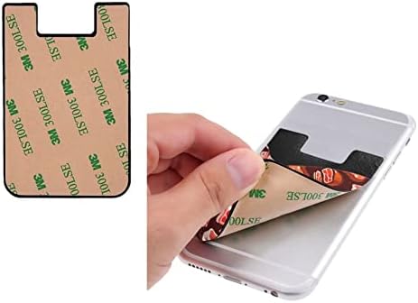 Držač kartice uzorka Bacon TELEFON, PU kožna samoljepljiva ID kreditne kartice za 2,4x3,5 inčni pametni