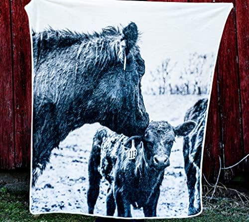 CELECE pokriva za kravu i teletu - ugodna farma pokrivač - zapadno pokrivač - farma - zapadni dekor - bacanje