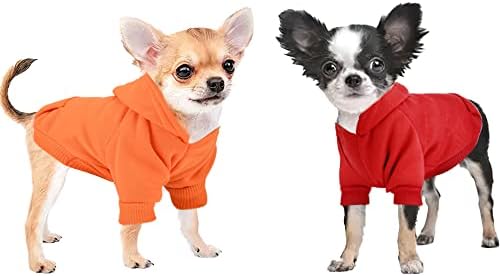 Chihuahua džemperi za pse Puppy hoodie sa džepom sićušne pseće odjeću Zimska flis Warm PET Doggie dukseri
