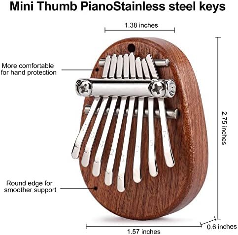 Jisercase 8 Key Mini Kalimba Thumb Klavir Prijenosni palac Klavir Kalimba Phumpini prst Klavir, Clear Masive
