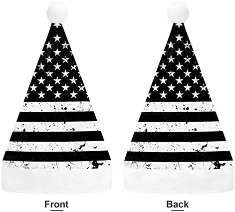 Američka zastava Božić šešir Santa Claus kape kratki pliš sa bijelim manžetama za muškarce žene Božić dekoracije