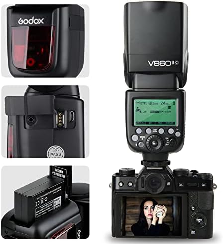 Godox V860ii-s komplet Blica za kamere, brza sinhronizacija GN60 1/8000 2.4 G bežična TTL II li-on baterija