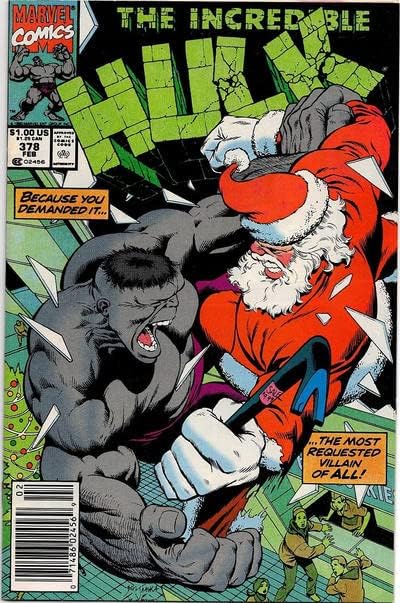Nevjerovatan Hulk, 378 VF ; Marvel comic book / Santa Claus Peter David