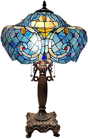 Bieye L10784 barokna Tiffany stona lampa sa 16-inčnim sjenilom za dnevni boravak spavaća soba uređenje doma,