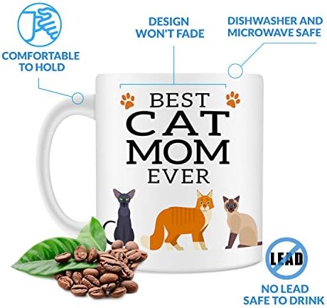 Najbolja šolja za kafu Cat mama ikada - Purrfect poklon za ljubitelje mačaka, zabavni rođendanski poklon