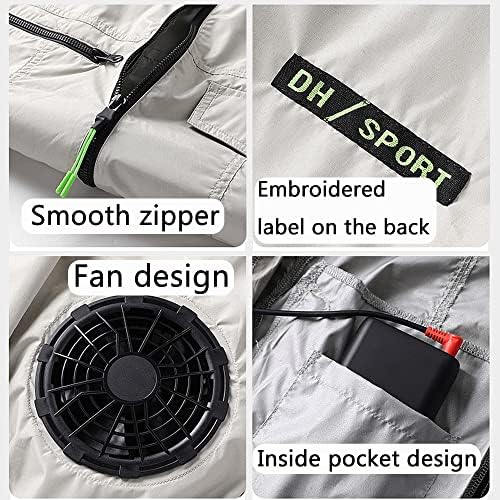 Jueščanzj ventilarni jakni za hlađenje, klimatizirani kaput za muškarce žene w / 2 ventilatori 5V USB rashladne