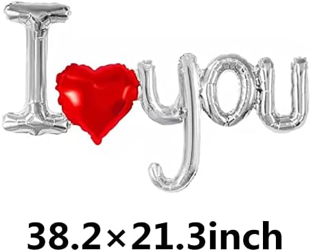 Mllxon Volim te baloni | Baloni za dan zaljubljenih | Crveni srčani baloni za romantičnu godišnjicu vjenčanje