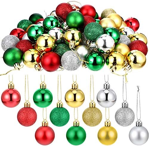 96 komada Božić Balls Božić tree Ornaments Balls Exquisite Colorful Ball dekoracija privjesak za odmor Party