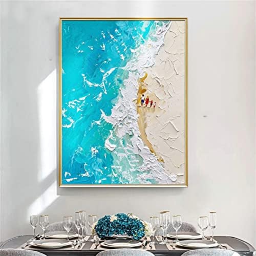 YFQHDD nož ulje na platnu ručno rađena plaža Plavi okean pejzaž Home Canvas Home Decor