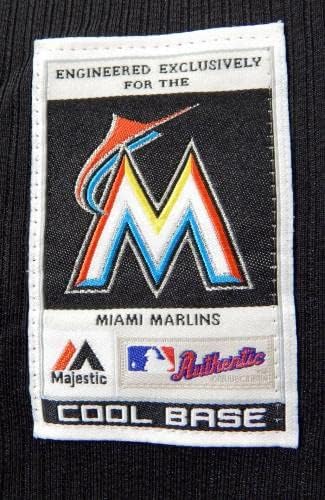 2014-16 Miami Marlins John Pachot 46 Igra Rabljeni Black Jersey Ex St BP 48 967 - Igra Polovni MLB dresovi