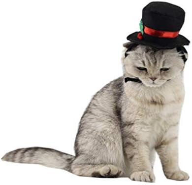 Ueetek Top Hat za kućne ljubimce mačka, Cosplay kostim crni gornji šešir za božićne cosplays pribor za odmor,