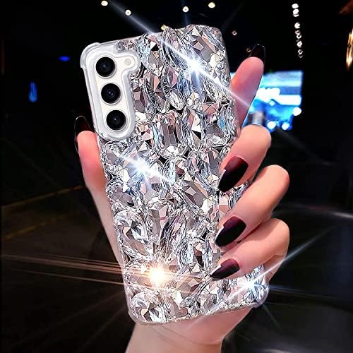 Walaivgne za Samsung Galaxy S23 Plus za žene, vrlo sjajan luksuzni Bling Telefon tipke sa 3D sjajnim sjajnim