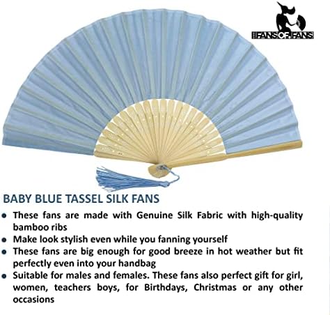FANSOF.FANS paket od 10 fabričnih ručnih ventilatora sa ocenom na razredu na bambusovoj boji za zabavu