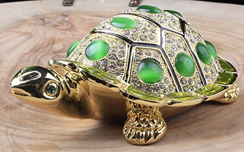 ZNewlook morska kornjača Kristal Gledsed Pewter nakit Trket kutija kornjača GILT nakit poklon nakit kurtu