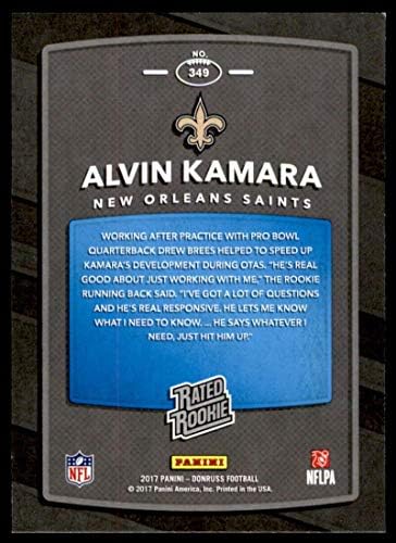 2017. Donruss 349 Alvin Kamara New Orleans Saints ocijenjeno Rookie Football Card