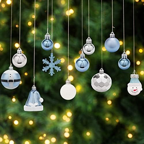 Sy Super Bang Božić ukrasi Set, 90PCS Shatterproof Božić Hanging ukrasi za Božić Tree dekoracije, za zatvorene