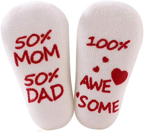 50% mama, 2020. Dječje čarape za bebe Novorođene pamučne kratke hlače Slovo protiv klizanja čarape za dječake