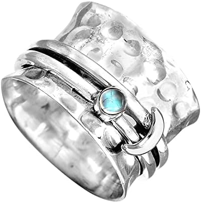 Obećajte prstenove za žene Vintage Moon cirkons Prikljucivi se ručni nakit srebrni vintage zaručni prsten