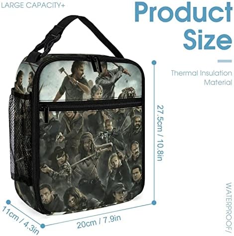 Vodootporne izdržljive izolacijske torbe za ručak apokaliptična hodajuća horor Drama mrtva torba za ručak