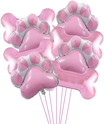 8 komada Baloni tema za pse Baloni 4 balone za kostiju i 4 pseće šape za ispis balona za kućne ljubimce