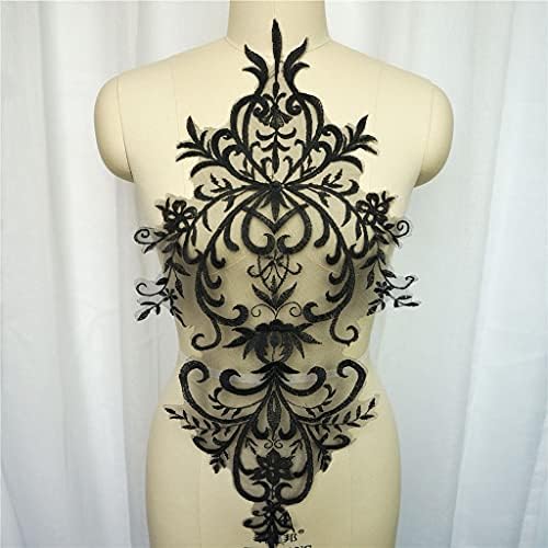 ZSQAW Black čipkasti tkanini vezene vjenčane haljine Appliques barokne obloge ovratnik šivanje zakrpa za