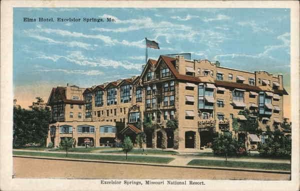 Elms Hotel Excelsior Springs, Missouri MO originalna antička razglednica