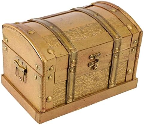 Jahh Retro drvena gusarska blaga kutija za pohranu sanduka za pohranu Organizator TRINKET CACKSAKE CASE