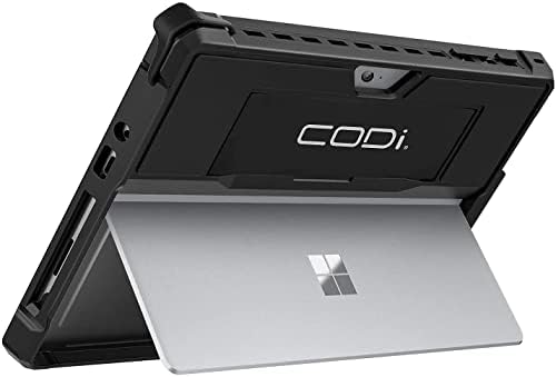 CODI C30705052 CODI Čvrsto polikarbonatni slučaj s ručnim kaišem za Microsoft površinu Go 2, crno / srebro