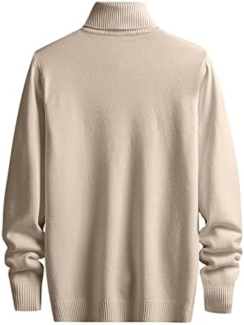 Dudubaby muški džemper džemper sa visokim vratom Čvrsta boja tanka džemper