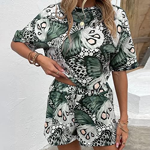 RBCulf ženska tišinarska majica i kratke hlače Set Ljetni modni kratkih rukava majica Jogger kratki komični